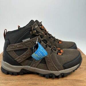 NEW Mens Eddie Bauer Harrison Leather Waterproof Hiking Boots Shoes Size 8.5 M